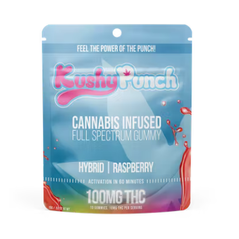 Kushy Punch Hybrid Raspberry Gummy 100mg