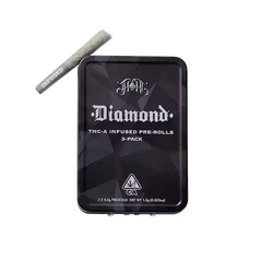 3-Pack Diamond Infused Pre-Roll: Raspberry Cough