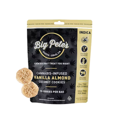 Vegan Vanilla Almond Coconut Cookies 100mg Indica (10pk)