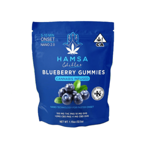 Hamsa 100mg THC Certified Kosher Nano Gummies - Blueberry