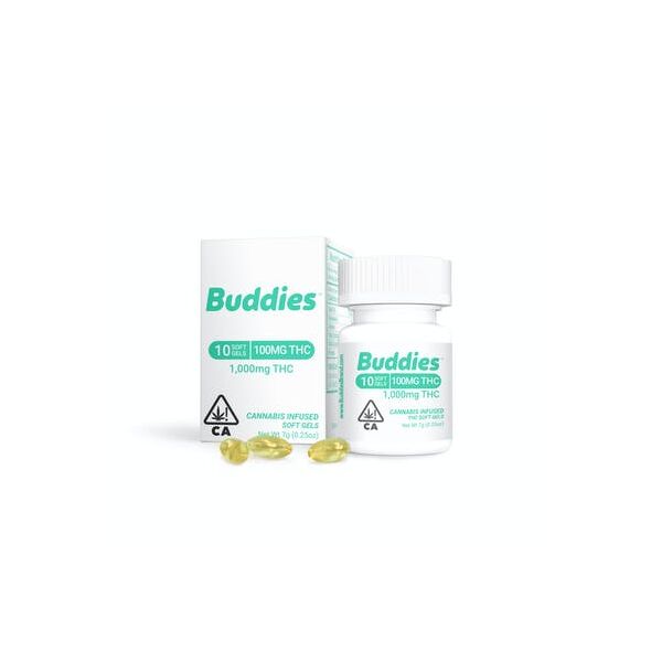 Buddies THC Gelcaps - 100mg - 10ct