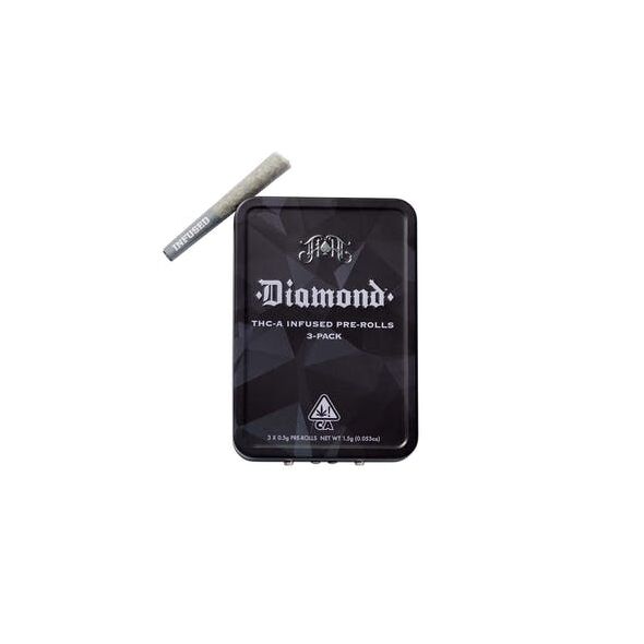 3-Pack Diamond Infused Pre-Roll: Strawberry Cough