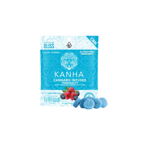 Kanha Tranquility | 1:1:1 CBN:THC:CBD | Sleep Gummies