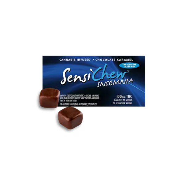 Sensi Chew Insomnia Chocolate Caramel THC + Glycine