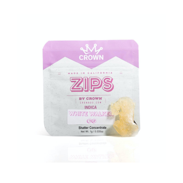 Zips By Crown White Walker Shatter 1G